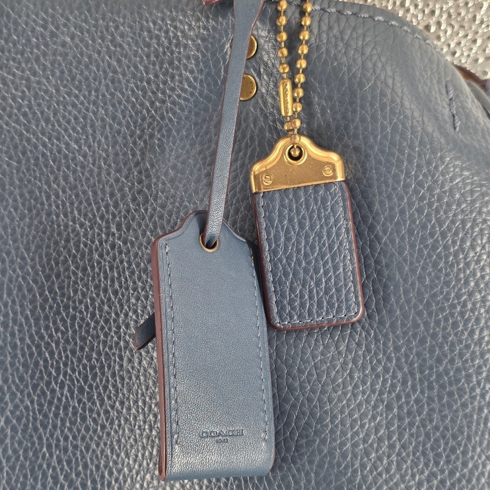 Coach 1941 Rogue 31 Dark Denim Blue Glovetanned Leather Bag 38124 - Picture 3 of 16